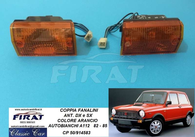 FANALINO A112 82 - 85 ANT.DX E SX ARANCIO